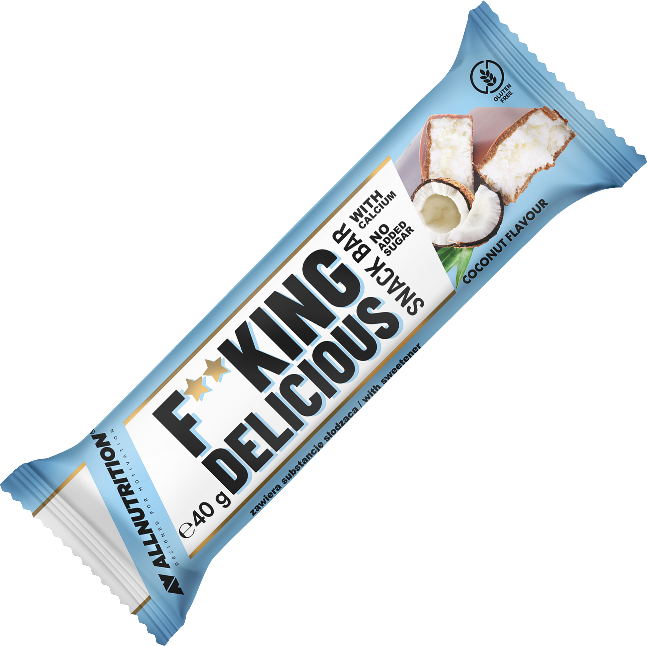 F**king Delicious Snack Bar 40g coconut - ALLNUTRITION